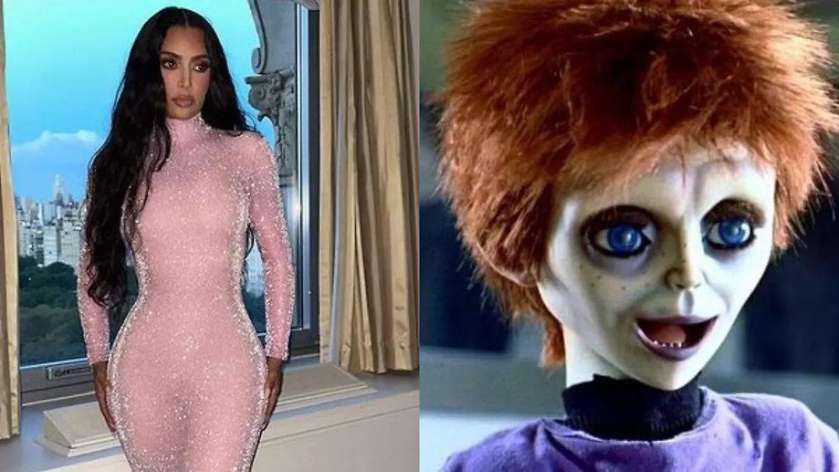 Comparan a Kim Kardashian con el hijo de Chucky tras nuevo look